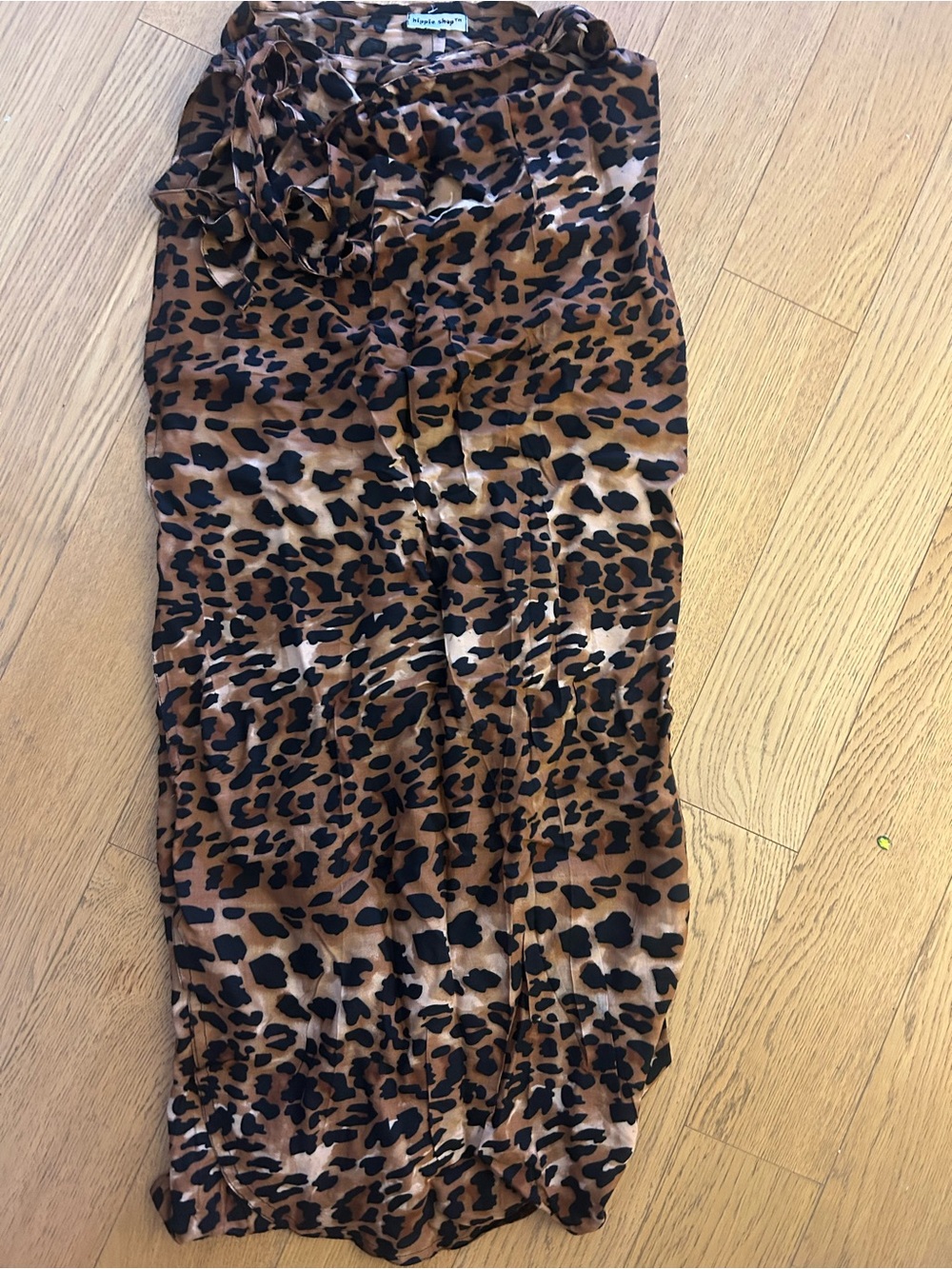 Leopard Print wrap skirt - Brown & Black